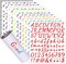 12Sheets Self Adhesive Vinyl Letter Number Stickers Decals DIY (12 Colors,1inch)
